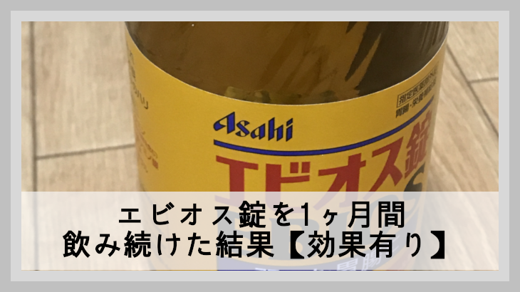 太る為にエビオス錠を1ヶ月飲んでみた結果